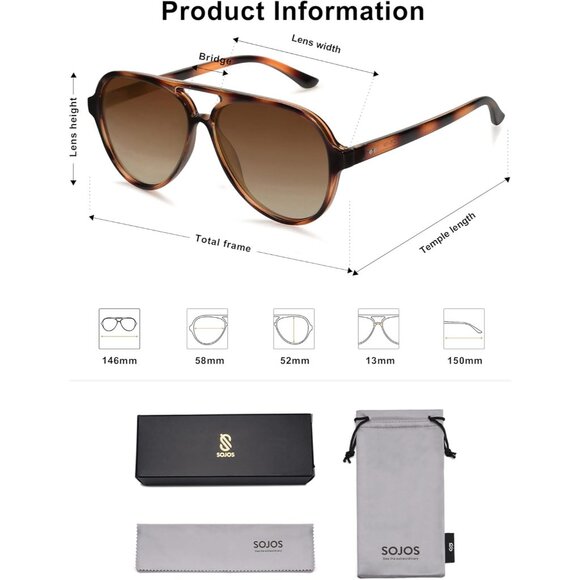 Stylish Retro Polarized Aviator Sunglasses - Fashion Meets Eye Protection
